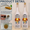Gift For Couples,Gift For Husband,Gift For Wife,Gift For Boyfriend,Gift For Girlfriend,Love - When My Heart Found You It Knew - Personalized Bottle Light