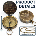 Gift For Couples,Gift For Husband,Gift For Boyfriend,Gift For Wife,Gift For Girlfriend,Love - Wherever Your Adventures Take You - Personalized Engraved Brass Compass