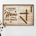 Family, Pet Lovers, LGBT, Single Mom, Single Dad, Happy - Word Search Puzzle A House Is Not A Home Without Pawprints - Personalized Poster