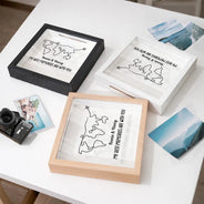 Gift For Husband, Gift For Wife, Gift For Boyfriend, Gift For Girlfriend, Travel, Happy, Gift For Couples - World Map Line Travel Best Memories Are With You - Personalized Ticket Memory Box