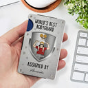 Gift For Husband,Gift For Father,New Dad,Funny,Happy - World's Best Bodyguard Assigned By - Personalized Card Wallet With Money Clip