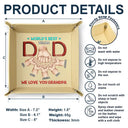 Gift For Father,Gift For Men,Gift For Husband,Happy,Gift For Yourself - World's Best Dad - Personalized Leather Valet Tray