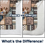 Dog Lovers, Dog Mom, Gift For Women, Gift For Yourself, Happy - World's Best Dog Mom Ever 3D Effect - Personalized Fleece Blanket, Sherpa Blanket