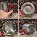 Camping,Campsite,Happy,Gift For Couples,Gift For Husband,Gift For Boyfriend,Gift For Wife,Gift For Girlfriend - Husband & Wife Camping Partners For Life - Personalized Carabiner Mug