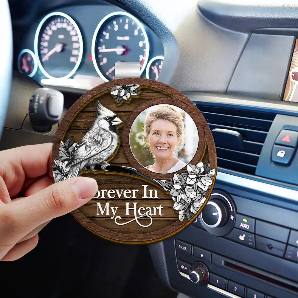 Memorial,Custom Photo,Love,Christmas - Custom Photo Memorial I Am Always With You Toile Art - Personalized Custom Shaped Car Visor Clip