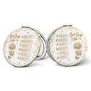 Gift For Yourself,Gift For Women,Happy,Gift For Men - God Says I Am Birth Flower 3D Effect Name Letter In Bible - Personalized Circle Compact Mirror