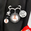 Graduation,Gift For Yourself,Gift For Girlfriend,Family,Memorial - Custom Photo Always On My Mind, Forever In My Heart - Personalized Graduation Tassel Pin