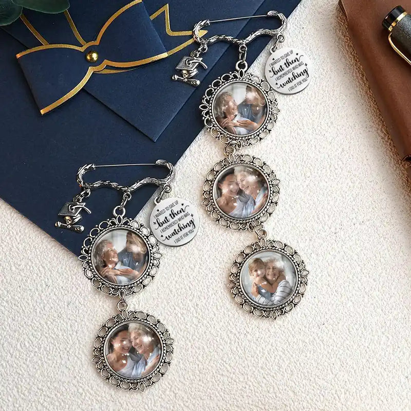 Graduation,Gift For Yourself,Gift For Girlfriend,Family,Memorial - Custom Photo Always On My Mind, Forever In My Heart - Personalized Graduation Tassel Pin