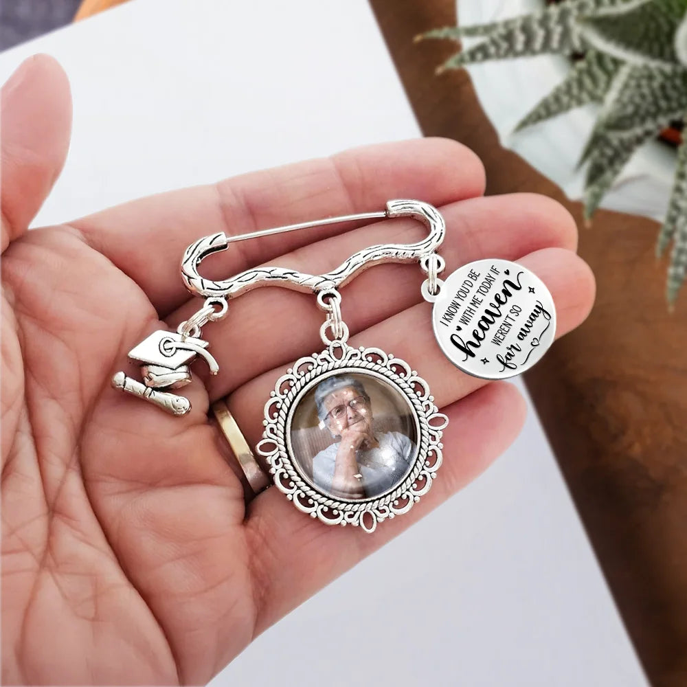 Graduation,Gift For Yourself,Gift For Girlfriend,Family,Memorial - Custom Photo Always On My Mind, Forever In My Heart - Personalized Graduation Tassel Pin