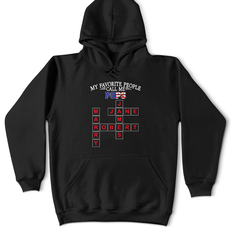 Gift For Father,Gift For Grandpa,Gift For Men,America 250th,Happy,Independence Day - Crossword Stars And Stripes My Favorite People Call Me Papa - Personalized T Shirt