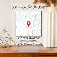 Family,Gift For Father,Gift For Mother,Gift For Son,Gift For Daughter,Love,Gift For Grandma,Gift For Grandpa - Location Map Location Coordinates Our First Home - Personalized Vertical Rectangle Acrylic Plaque