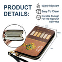 Gift For Wife,Gift For Girlfriend,Gift For Yourself,Gift For Women,Gift For Aunt,Gift For Mother,Gift For Grandma,Gift For Daughter,Gift For Sisters,Gift For Bestie,Happy,Christian,Icon - Created With A Purpose Birth Month Flower - Personalized Leather Long Wallet