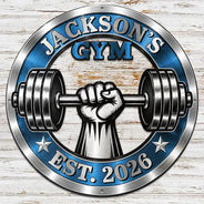 Top Market, Gym, Confident, Gifts For Him, Gift For Men, Gift For Yourself, Custom Text - Workout Room Decor Gift For Gym Lovers - Personalized Custom Shaped Metal Sign