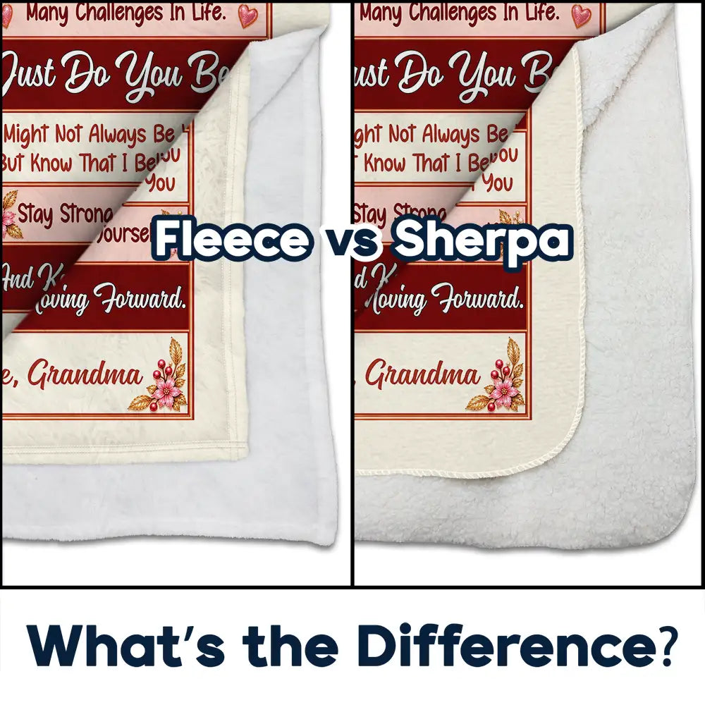 Christmas,Gift For Granddaughter,Gift For Grandkids,Gifts For Her,Monogram,Sentimental - Birthday Gift For Granddaughter - Personalized Monogram Just Do Your Best Fleece Blanket, Sherpa Blanket