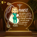 Nurse A Person Strong Enough To Tolerate Everything - Gift For Nurses - Personalized Custom 3D Led Light Wooden Base