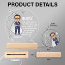 Nurse A Person Strong Enough To Tolerate Everything - Gift For Nurses - Personalized Custom 3D Led Light Wooden Base