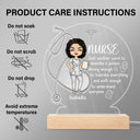 Nurse A Person Strong Enough To Tolerate Everything - Gift For Nurses - Personalized Custom 3D Led Light Wooden Base