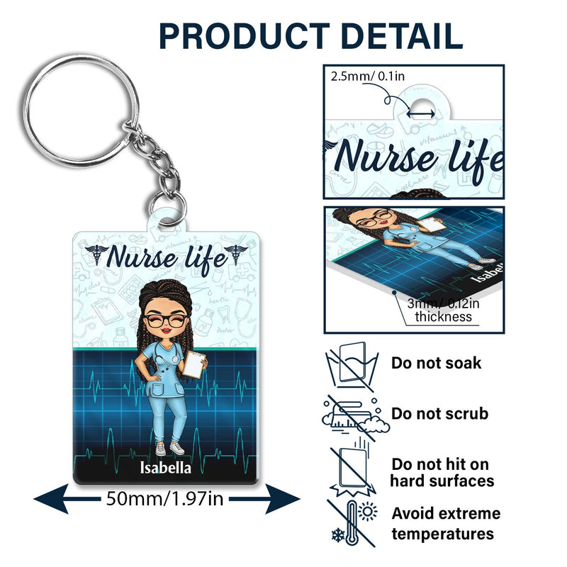 Nurse Nutrition Facts - Gift For Nurses - Personalized Custom Acrylic Keychain