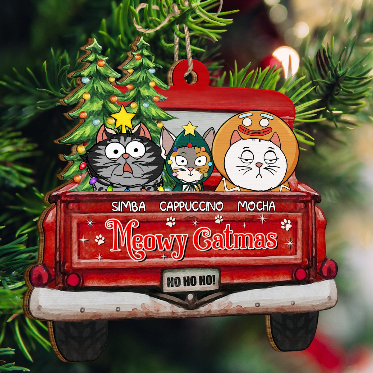 Happy Pawlidays - Christmas Gift For Dog, Cat, Pet Lovers - Personalized Wooden Cutout Ornament