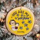 You Are My Sunshine Grandkids - Christmas Gift For Grandmother, Mother, Grandkids - Personalized Wood Slice Ornament