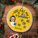 You Are My Sunshine Grandkids - Christmas Gift For Grandmother, Mother, Grandkids - Personalized Wood Slice Ornament