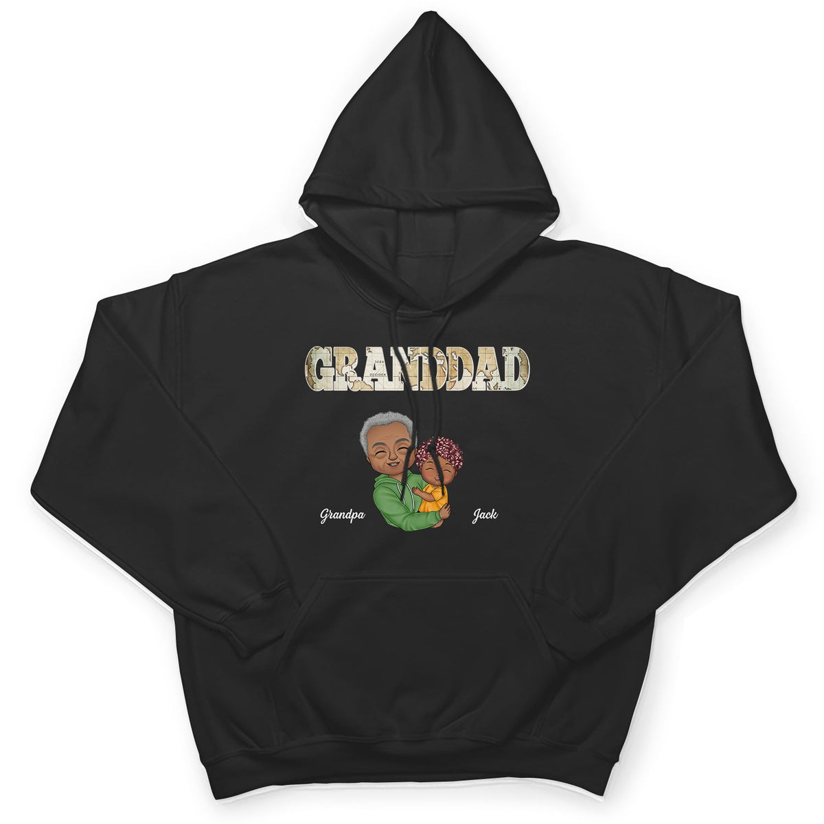 Grandkids Papa Daddy - Gift For Grandpa, Father, Uncle - Personalized T Shirt