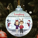 Work Made Us Colleagues - Christmas Gift For Co-worker, Besties, Best Friends - Personalized Custom Shaped Acrylic Ornament