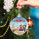 Besties Sisters Forever - Christmas Gift For Colleagues, Brothers, Siblings, Best Friends - Personalized Custom Shaped Acrylic Ornament