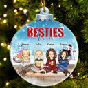 Besties Sisters Forever - Christmas Gift For Colleagues, Brothers, Siblings, Best Friends - Personalized Custom Shaped Acrylic Ornament