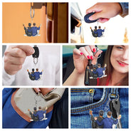 Couple Hugging - Anniversary Gift For Couples - Personalized Cutout Acrylic Keychain