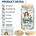 And Into The Garden I Go - Gift For Women, Garden Lovers - Personalized Clear Glass Can