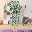 Custom Photo Pet Face Flower Checkered Pattern - Birthday, Funny Gift For Dog Mom, Cat Lover - Personalized Leggings