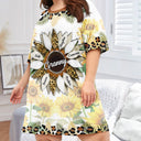 Nana, Mom, Auntie Sunflower - Birthday, Loving Gift For Mother, Grandma, Grandmother - Personalized Women's Sleep Tee