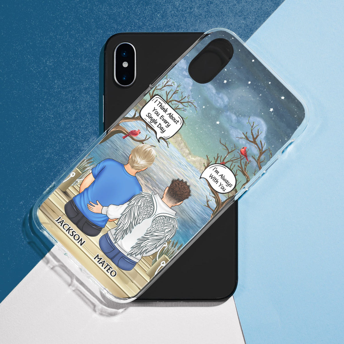 I Miss You I Know - Memorial Gift For Family, Friends, Siblings - Personalized Clear Phone Case