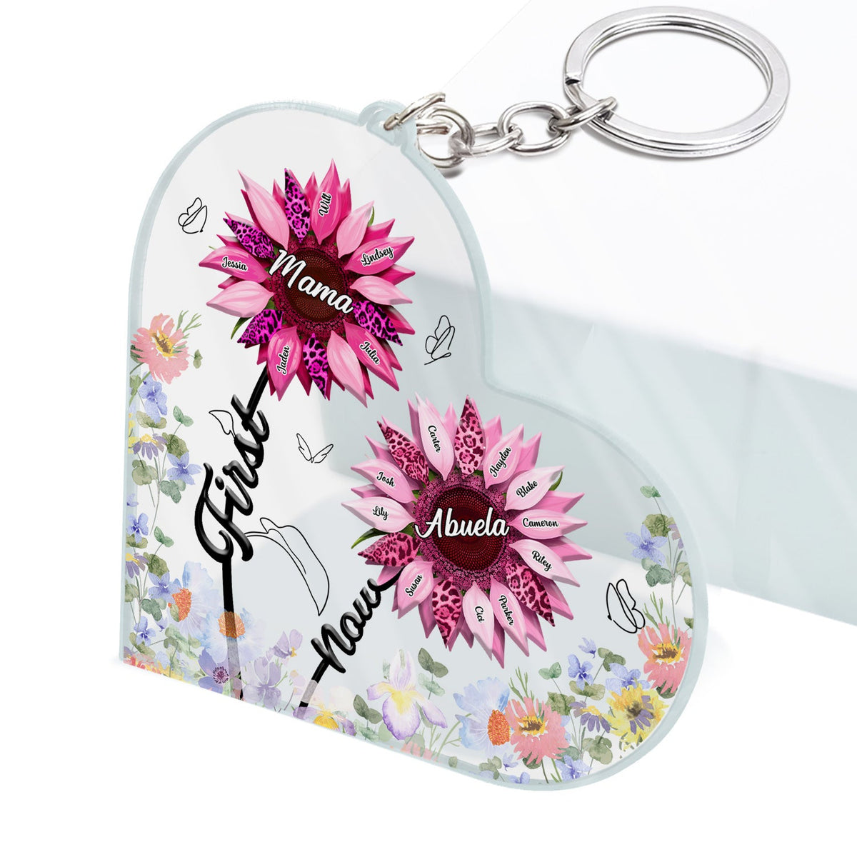 First Mom Now Grandma - Gift For Mothers, Grandmas, Aunties - Personalized Acrylic Keychain