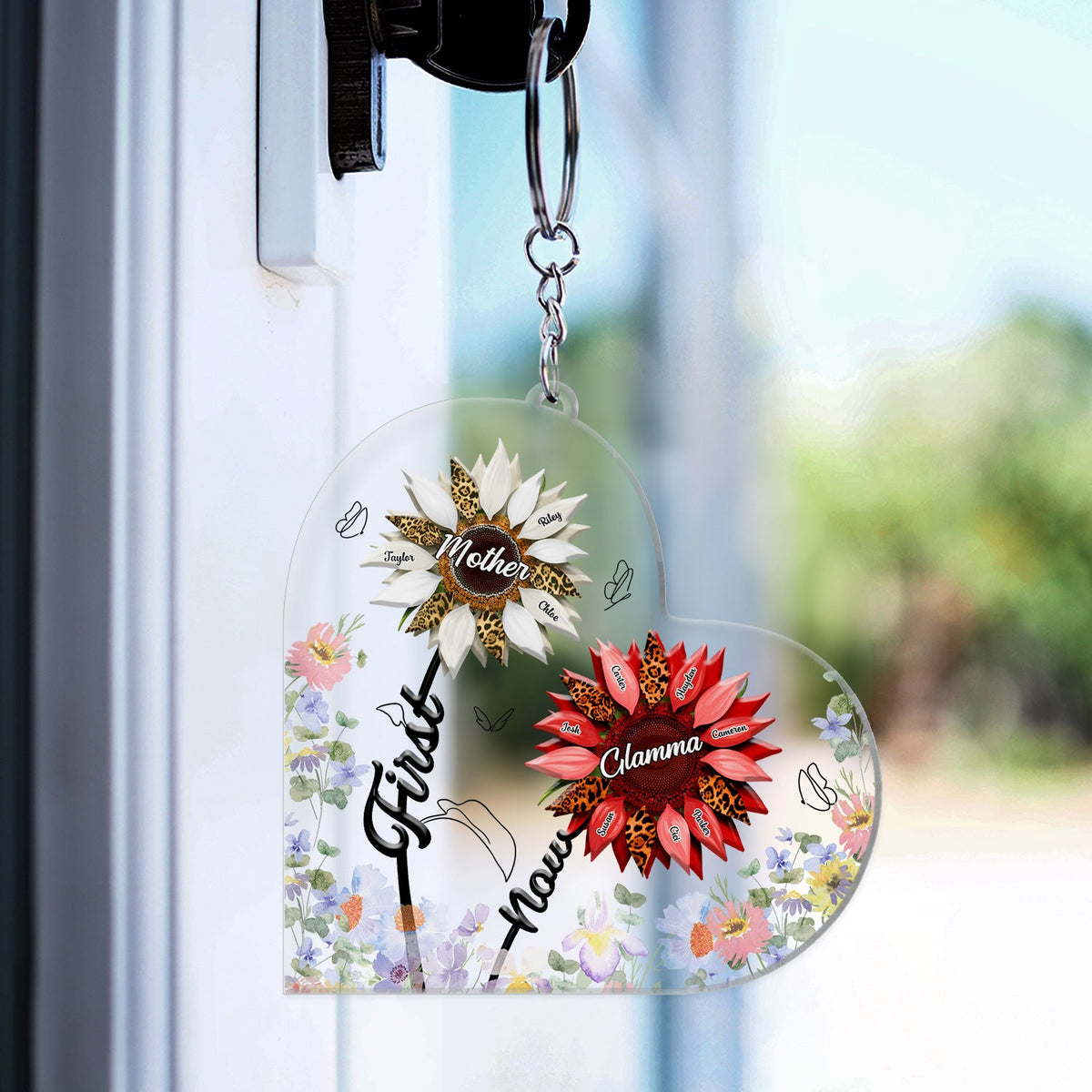 First Mom Now Grandma - Gift For Mothers, Grandmas, Aunties - Personalized Acrylic Keychain