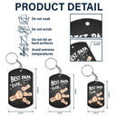 Best Dad Grandpa Ever Fist Bump - Personalized Aluminum Keychain