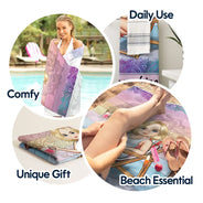 Traveling Beach Poolside Swimming Picnic Vacation Retro - Personalized Turkish Beach Towel