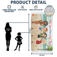 Beaches Booze And Besties - Personalized Turkish Beach Towel