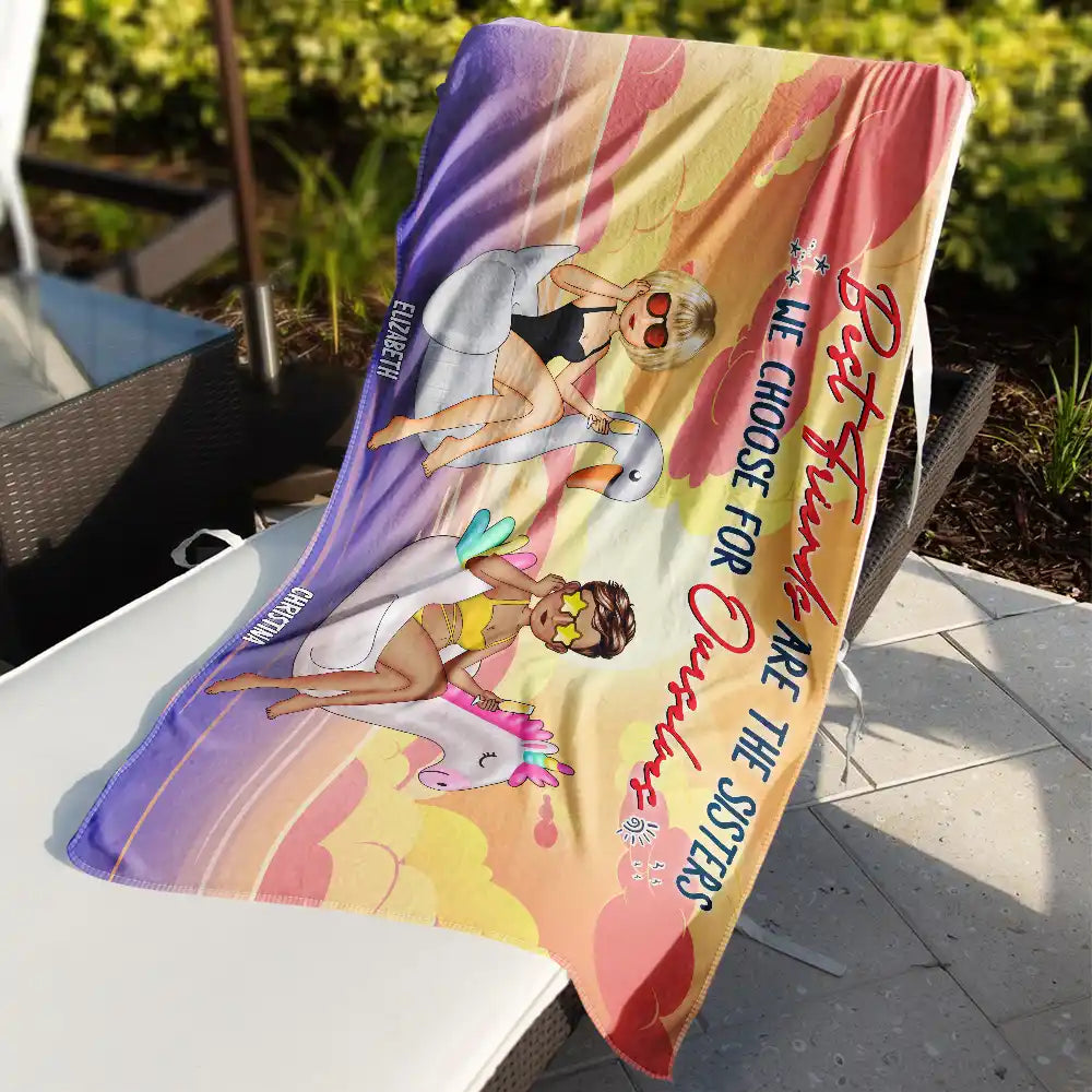 Some Girls Are Just Born With The Beach In Their Souls - Personalized Beach Towel