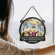 Custom Photo Wherever A Beautiful Soul Has Been There - Personalized Window Hanging Suncatcher Ornament