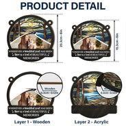 Custom Photo Wherever A Beautiful Soul Has Been There - Personalized Window Hanging Suncatcher Ornament