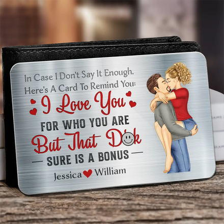 In Case I Don't Say It Enough Carrying Couple - Personalized Aluminum Wallet Card