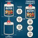 Grandma Grandpa Mom Dad Perfect Patch Cookies - Personalized Mix Ornament With Wooden Tag