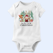 Christmas,Happy,Gift For Kids,Grandpa - Grandkids,New baby - Baby's First Christmas - Personalized Baby Onesie