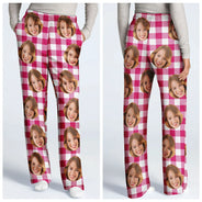 Family, Parents, Kids - Custom Photo Face Cut Monogram - Personalized Loungewear Set