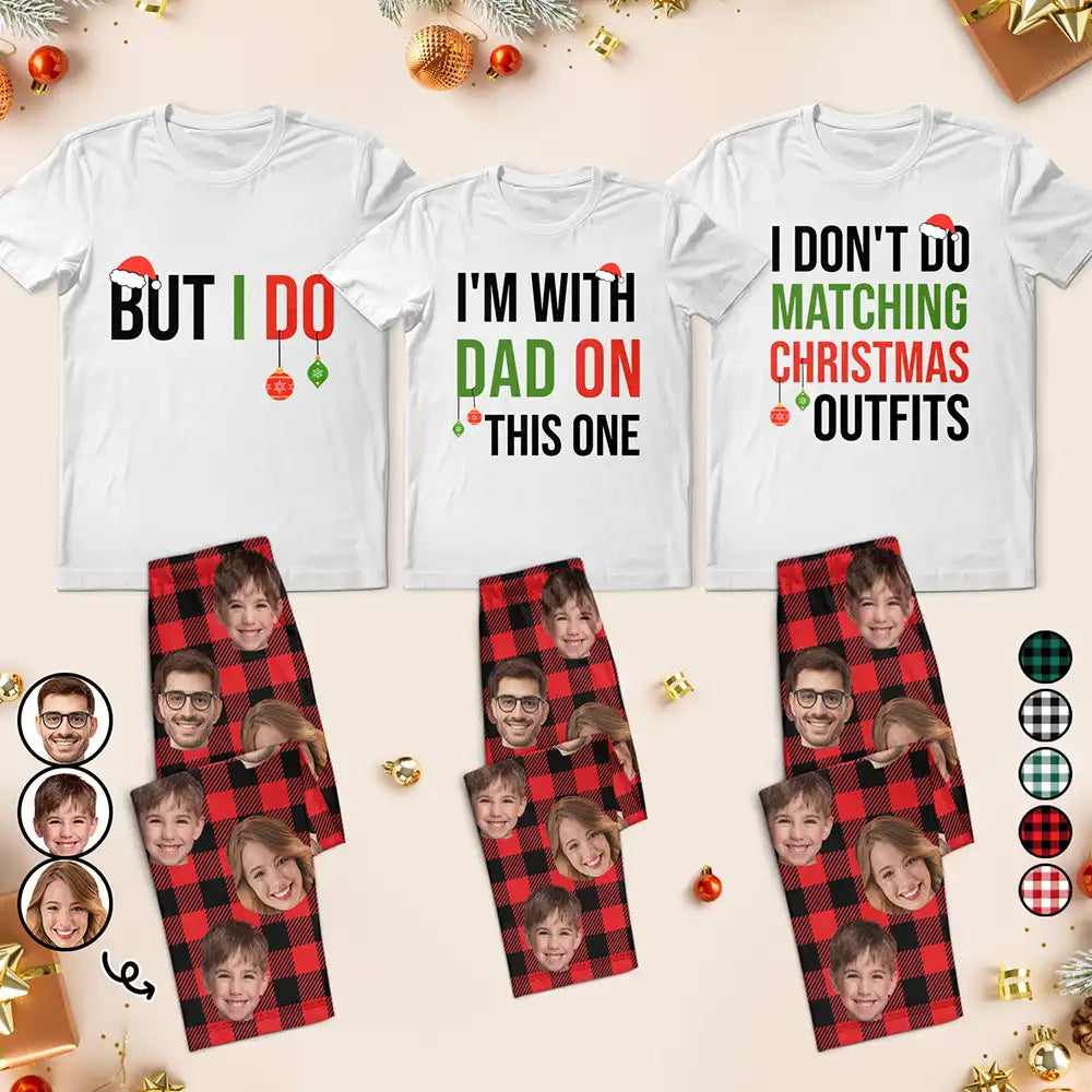 Custom Photo Family Matching Christmas Outfits - Personalized Loungewear Set