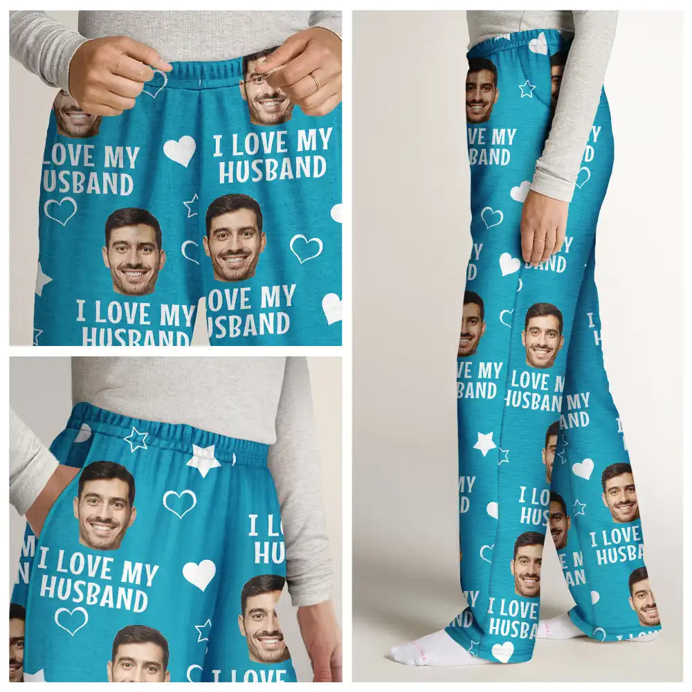 Family - Custom Photo I Love My Family - Personalized Kid Pajama Pants