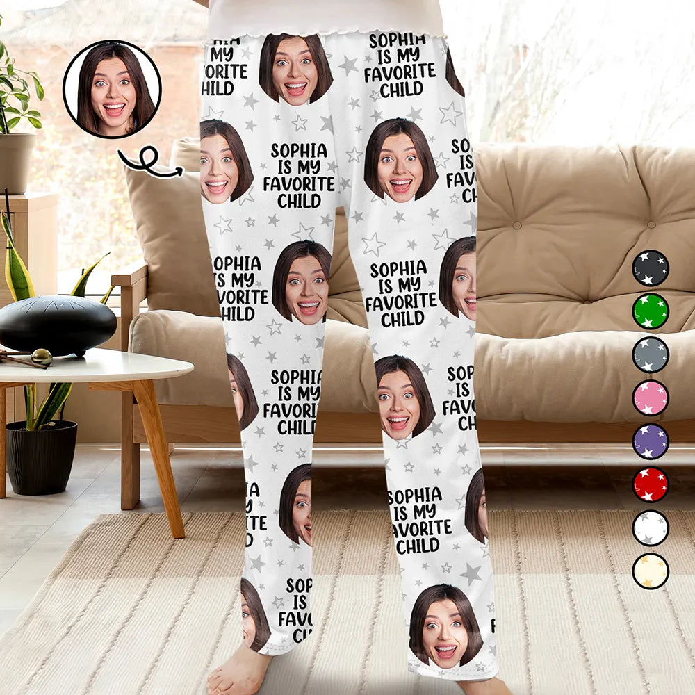 Custom Photo My Favorite Child Funny Children Mom Dad - Personalized Pajama Pants