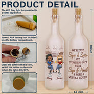 Gift For Bestie - Heres To Another Year Of Bonding Over Alcohol Chibi Bestie - Personalized Bottle Light
